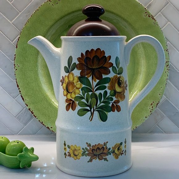 Vintage SADLER Mid Century Coffee Pot  with Lid- 1970s - Picture 2 of 16